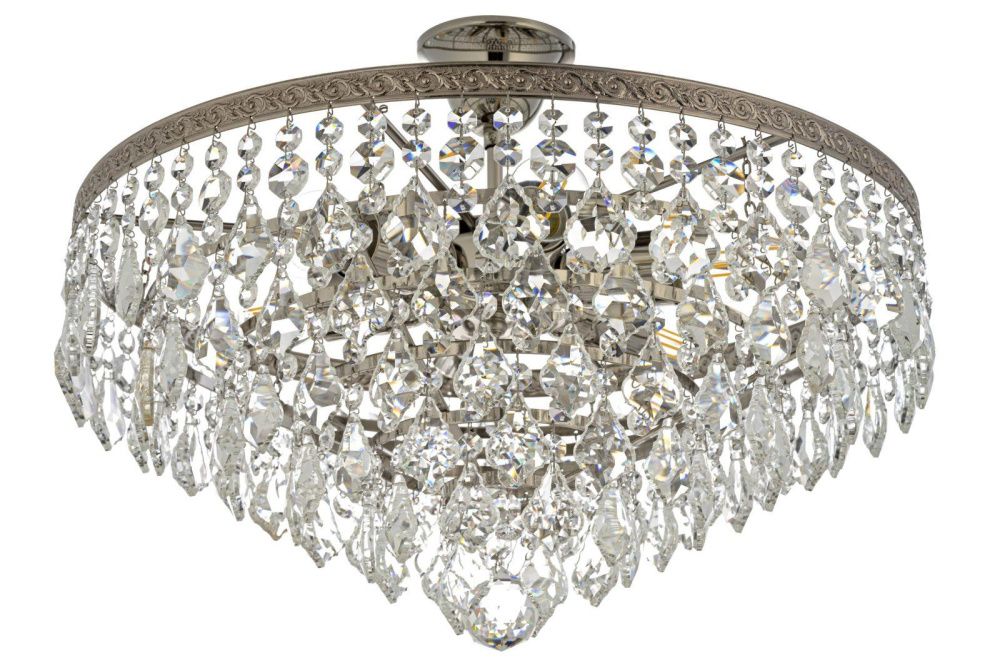 Люстра потолочная *46*25 см, 6*E27*60W, Arti Lampadari Castellana Nickel Castellana E 1.3.46.602 N, Матовый никель