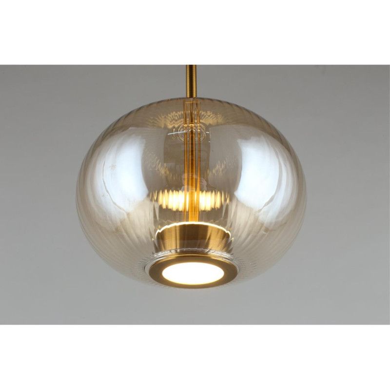 Подвесной светильник 22*50-145 см, 1*LED, 12W, 3000K, Aployt Ambr APL.057.06.12, латунный