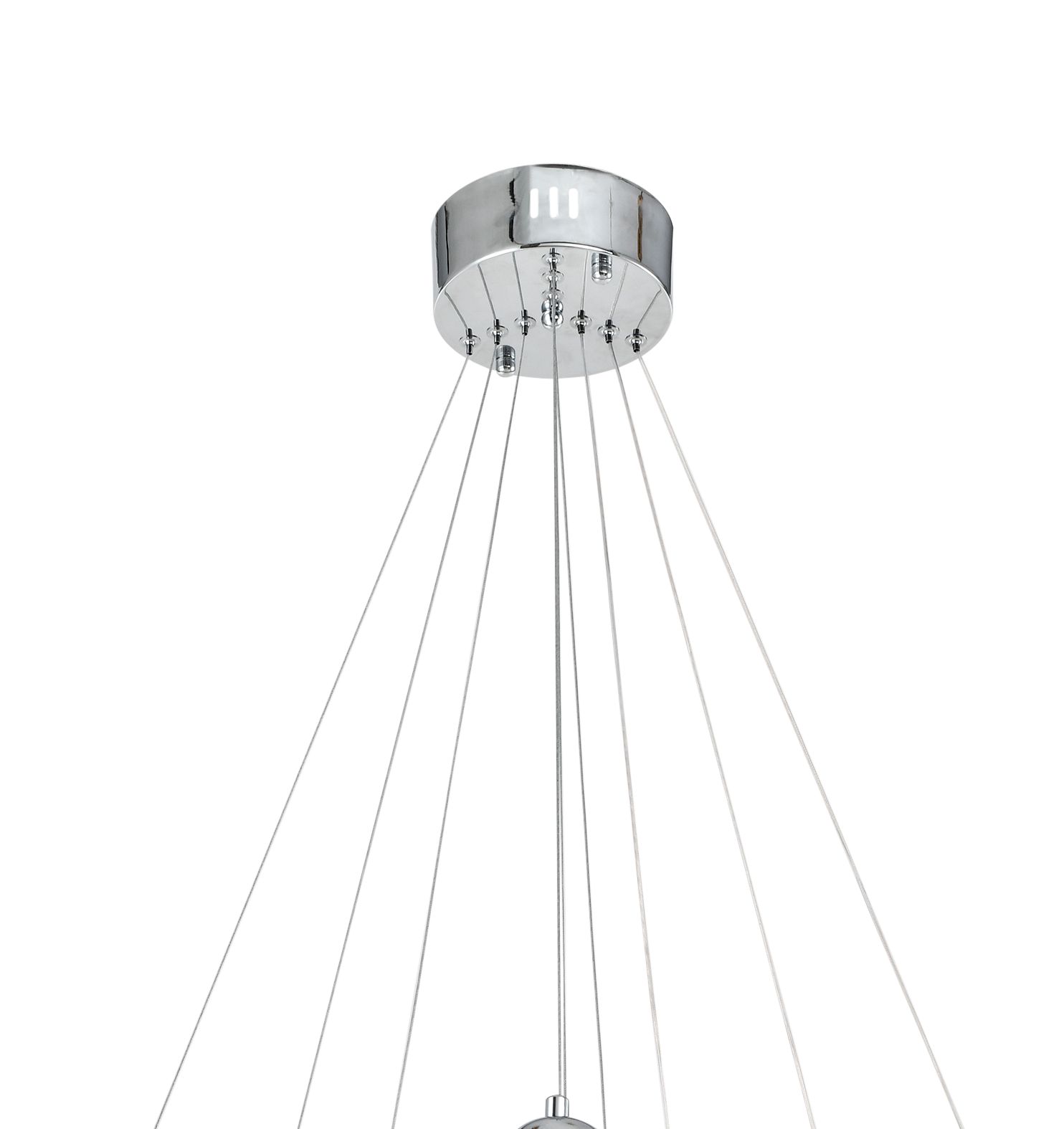 Светильник подвесной 80/60/40 см, LED 171W 4000K хром Zortes Auralia ZRS.57791.171