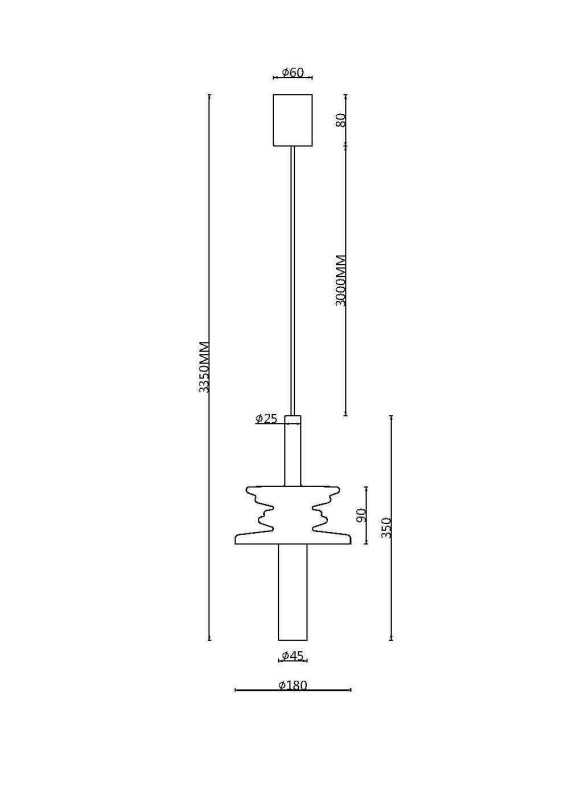 Подвесной светильник 18*53*335 см, 1 G9*28W Sound Wave MOD255PL-01B2 Maytoni, Черный