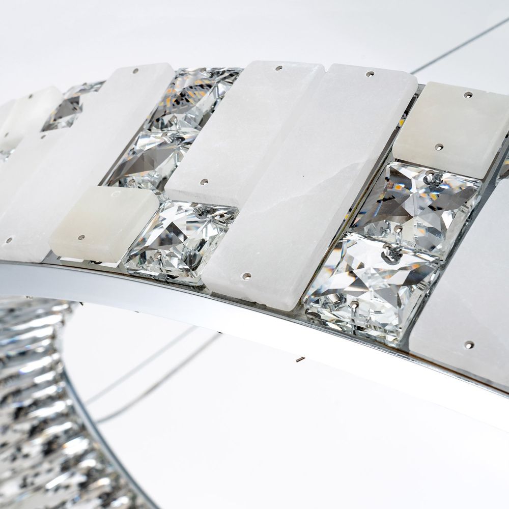 Подвесная люстра 80x80x40см, LED, 93Вт, 3000 / 5500K, Modelux ML.6988.800P CR Хром