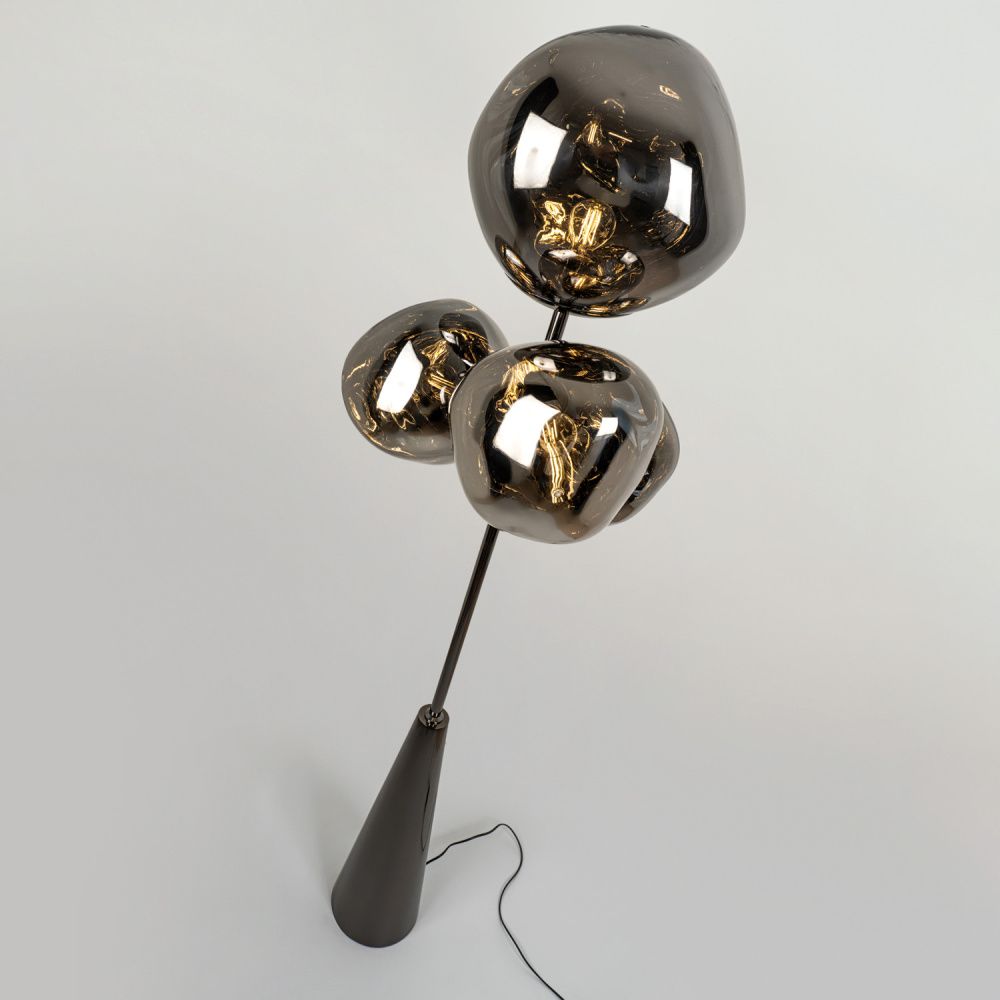 Торшер *56*-175 см, 1*Е27*60W, Modestyle  MS.500.04FL, Жемчужный черный