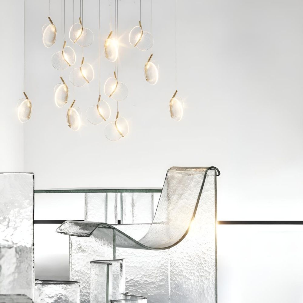 Подвесной светильник 21 см, 5W, 3000K, LOFT IT Flap 10468P Clear, золото