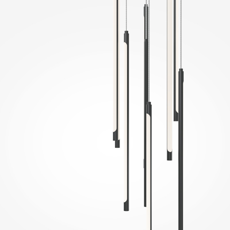 Каскадная люстра 35*35*352,5 см, LED, 46W, 3000К, Maytoni Light stick MOD236PL-L54B3K черный