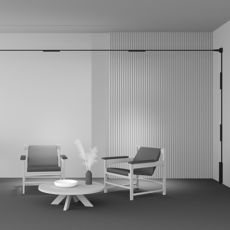 Трековый магнитный светильник 28 см, 12W, 3000K, Maytoni Points TR162-1-12W3K-M-B, черный