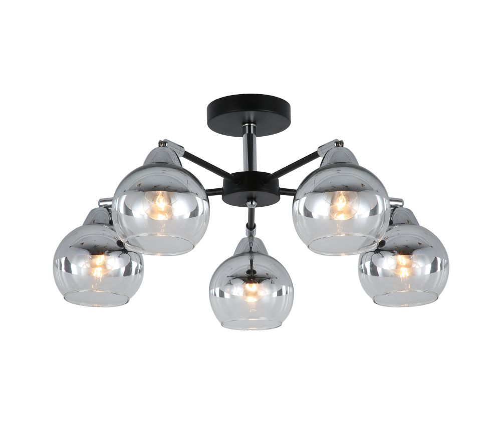 Люстра *58*-27 см, 5*E27*60W, Freya  FR5225PL-05B, Черный