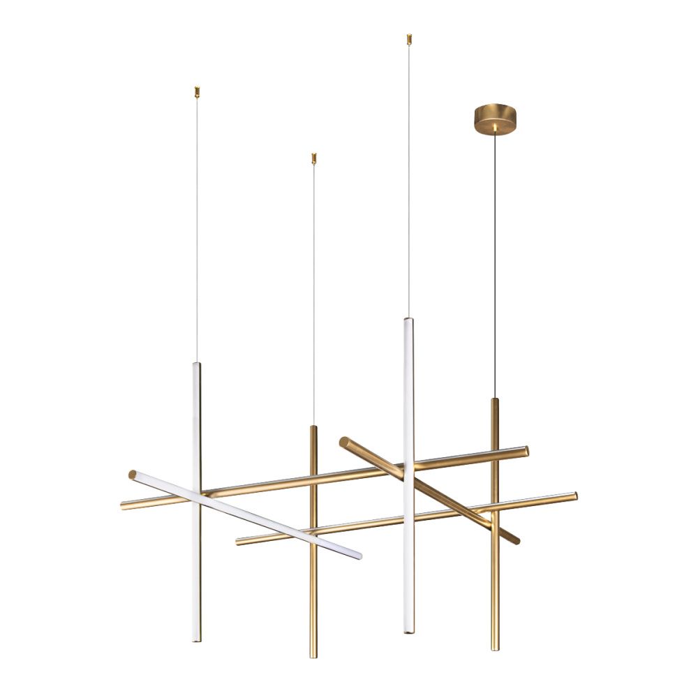 Подвесная люстра 120 см, 60W, 3000K, Loft IT Coordinates 10393/A, золото