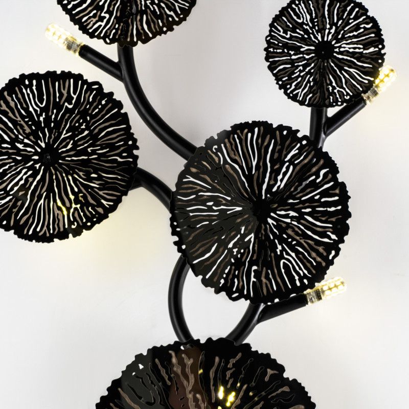 Настенный светильник 60*30 см, 5xG4 MODESTYLE MS.1502.05 BK черный