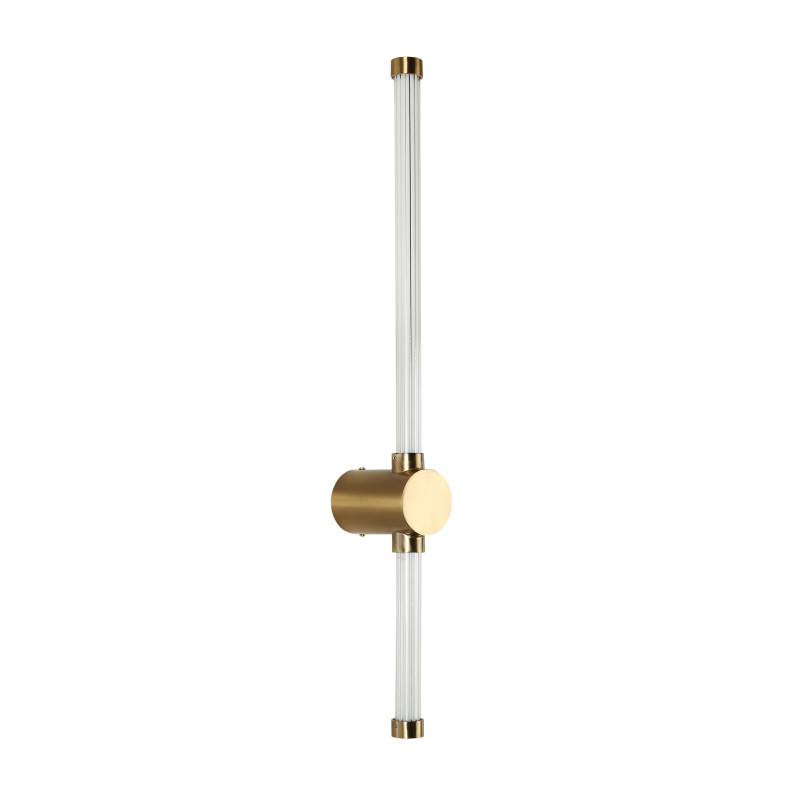 Бра Favourite Lignum 3057-1W, D100*W60*H600, золота, белый плафон цилиндрической формы из акрила