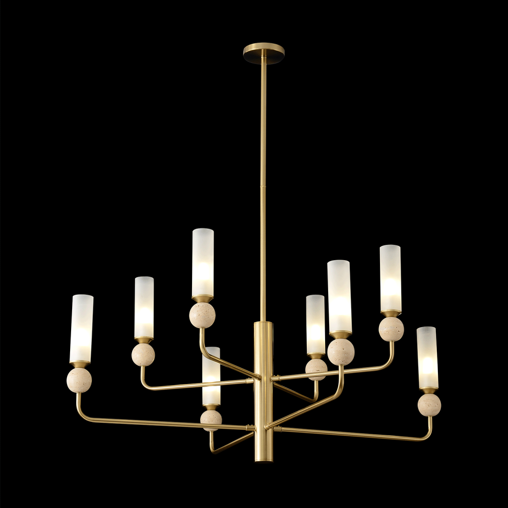 Люстра *98*50-74/109/114 см, 8*E14*60W, Crystal Lux Simply SIMPLY SP8 BRASS, Латунь