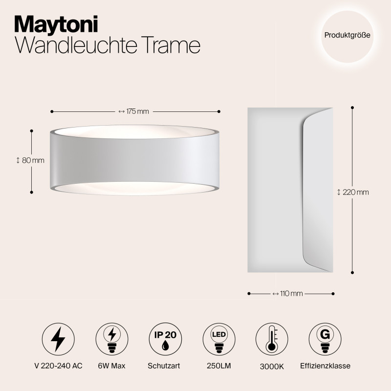 Светильник настенный Maytoni  C806WL-L5W, белый/матовый