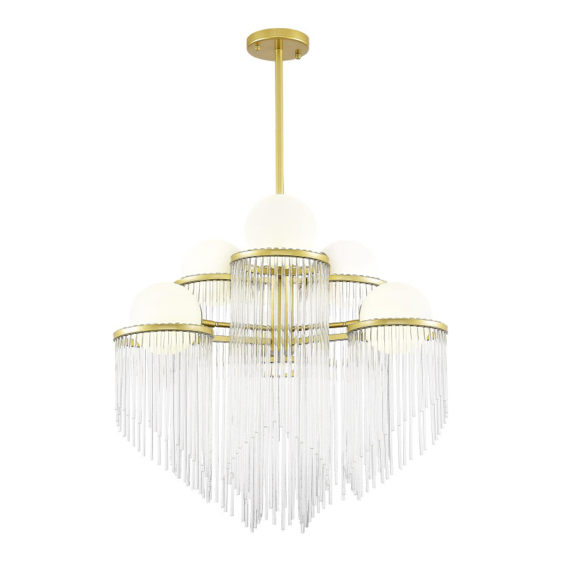 Люстра подвесная 80*70 см, 6*E27 ST LUCE Allegro SL1511.203.06 золотистый