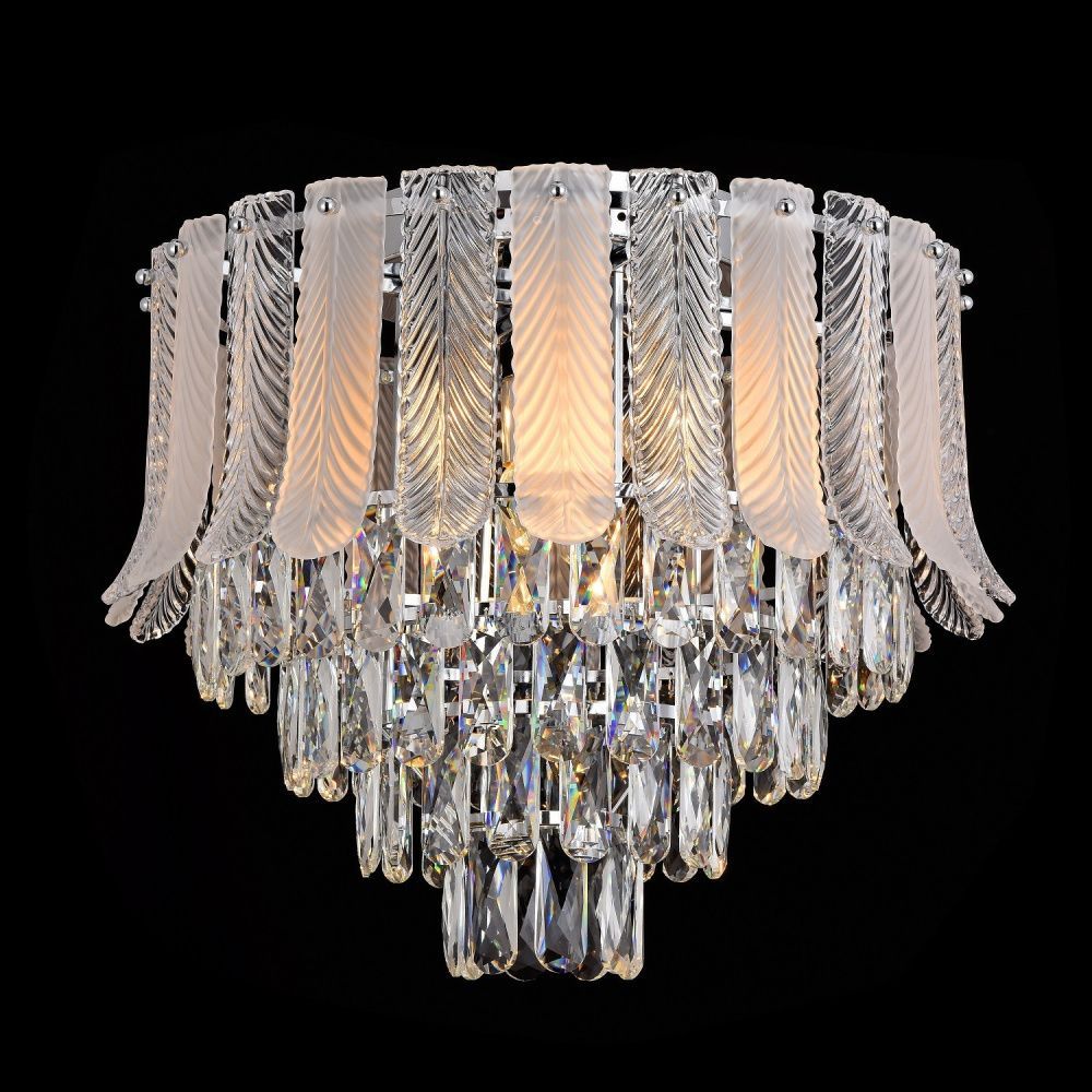 Люстра 50*50*42 см, 7*E14 Gerhort G22024/7CR+CL+WT, Хром;Белый, прозрачный