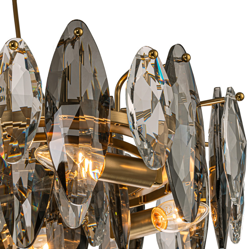 Подвесная люстра 80*40*130 см, 8*E14, 320W, Favourite Glans 4303-8PC латунный