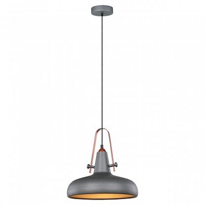Подвесной светильник Lussole Loft LSP-9814, диаметр 32 см, серый