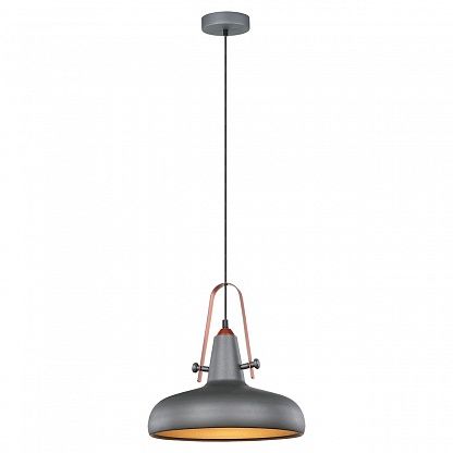 Подвесной светильник Lussole Loft LSP-9814, диаметр 32 см, серый