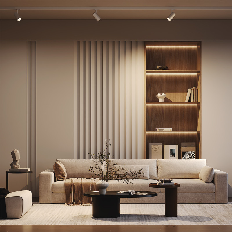 Трековый трехфазный светильник 6 см, 12W, 2700-5000K, Maytoni Technical Three phase track system Trinity Focus Led TR197-3-12WCCT-M-B, черный