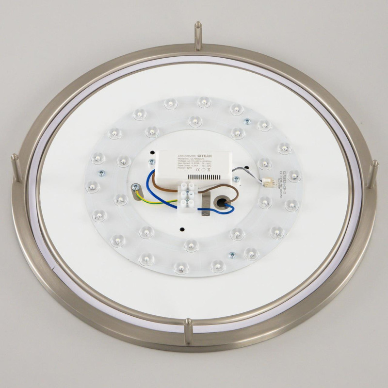 Светильник 35 см, 32W, 4000K Citilux Бостон CL709321N хром