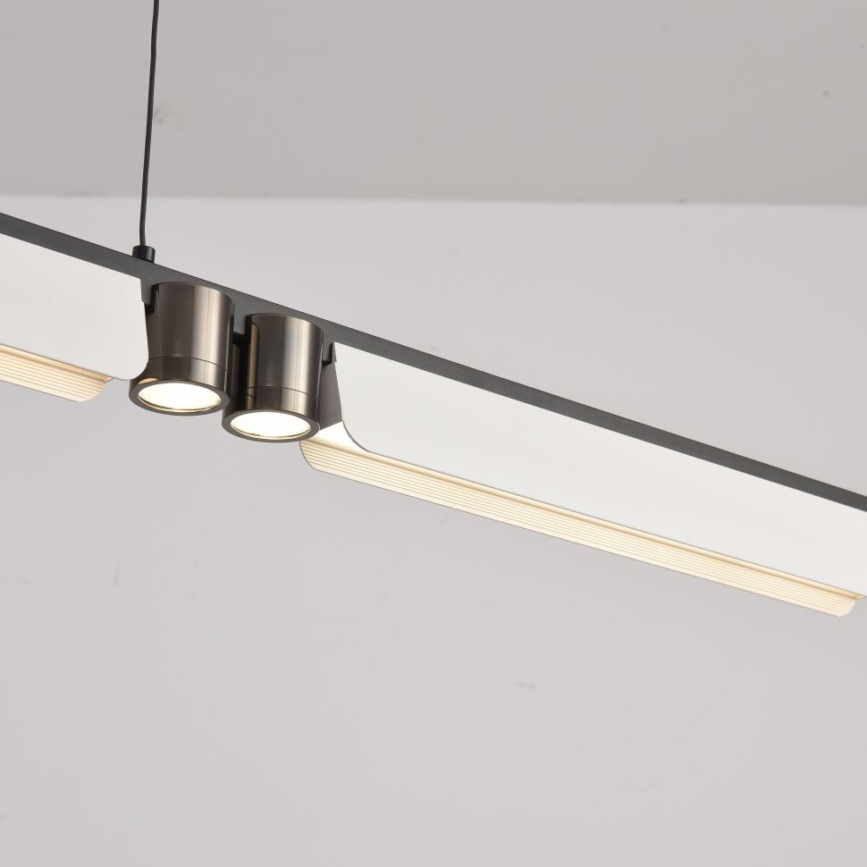Подвесной светильник 120*2-150 см, LED*33W, 3000-6000K, iLedex Vision 9309D-1200-2 WH+BK, Белый/Черный