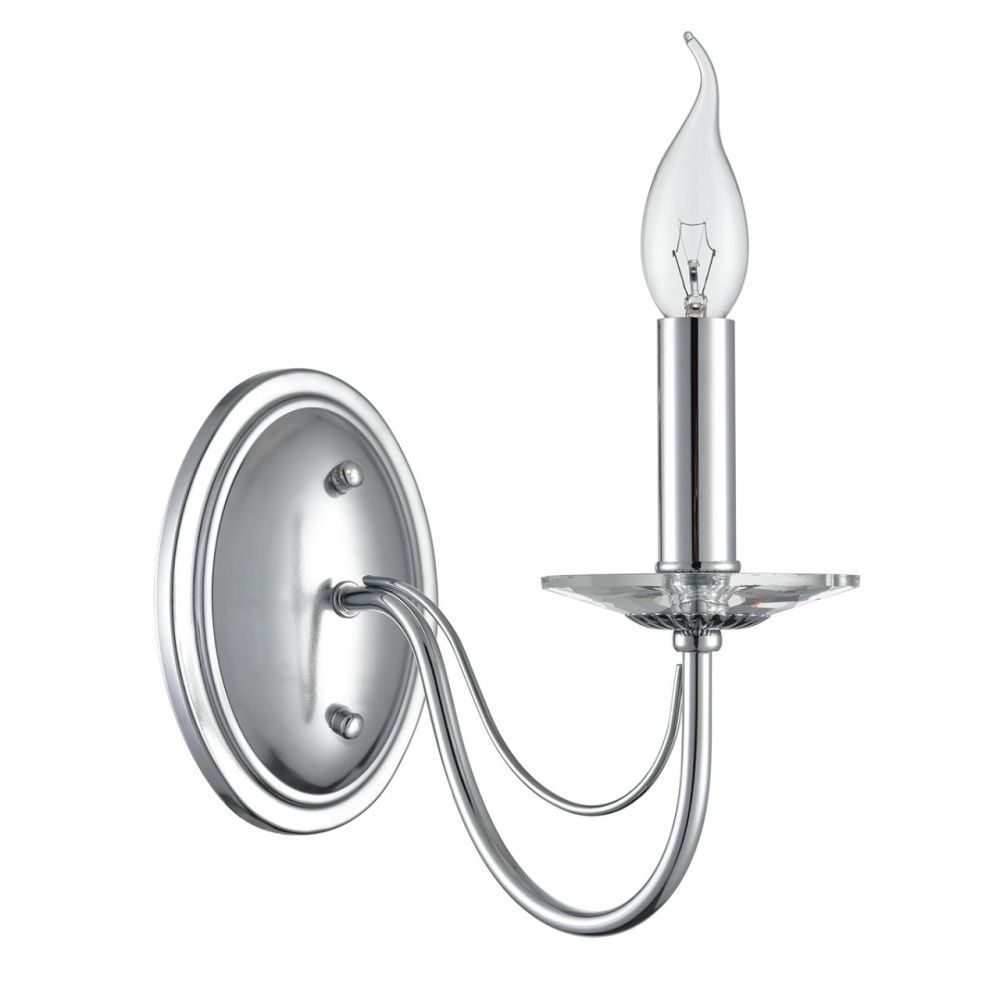 Бра 13**-29 см, 1*E14*40W, Lumion INCANTO 8034/1W, хром, прозрачный