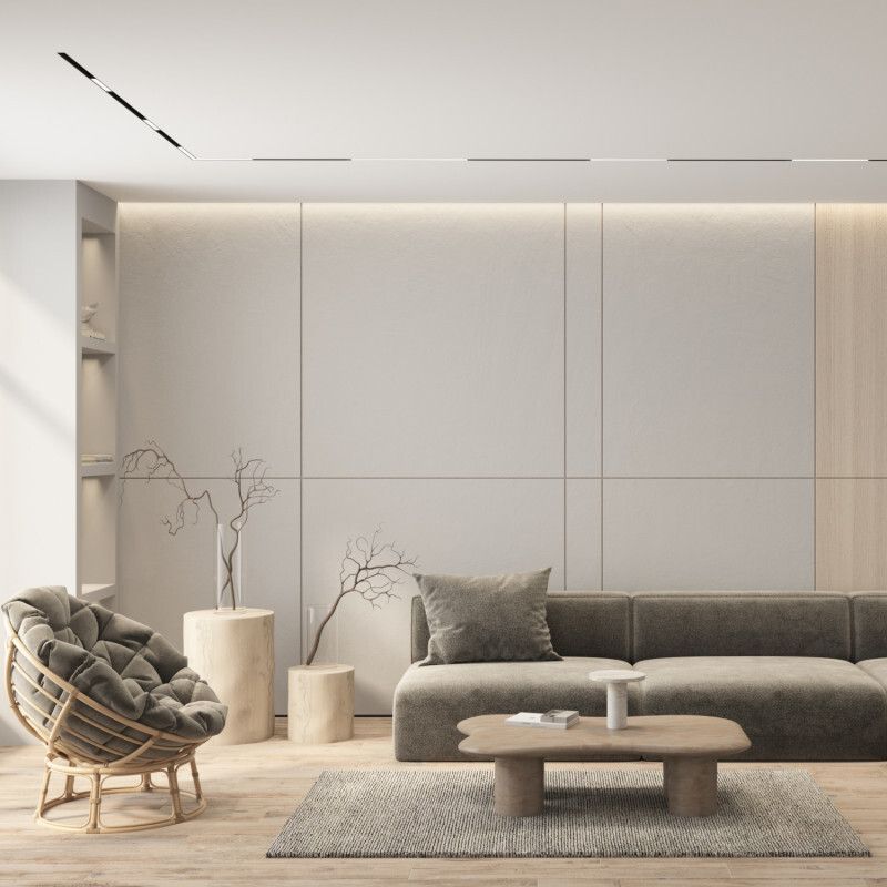 Трековый однофазный светильник 31 см, 18W, 3000K, Denkirs Simple Linear DK8114-BK, черный
