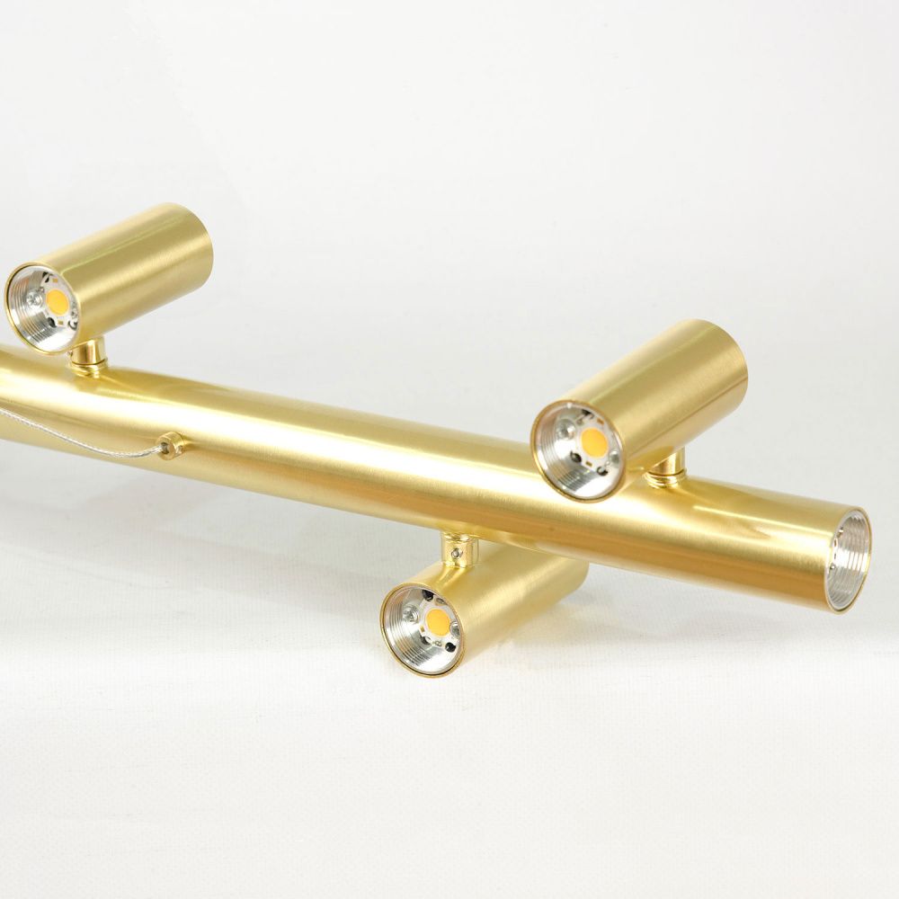 Линейно-подвесной светильник *100*45-120 см, 18*led*2W, 4000K, Lussole Hopkins LSP-7406, матовое золото