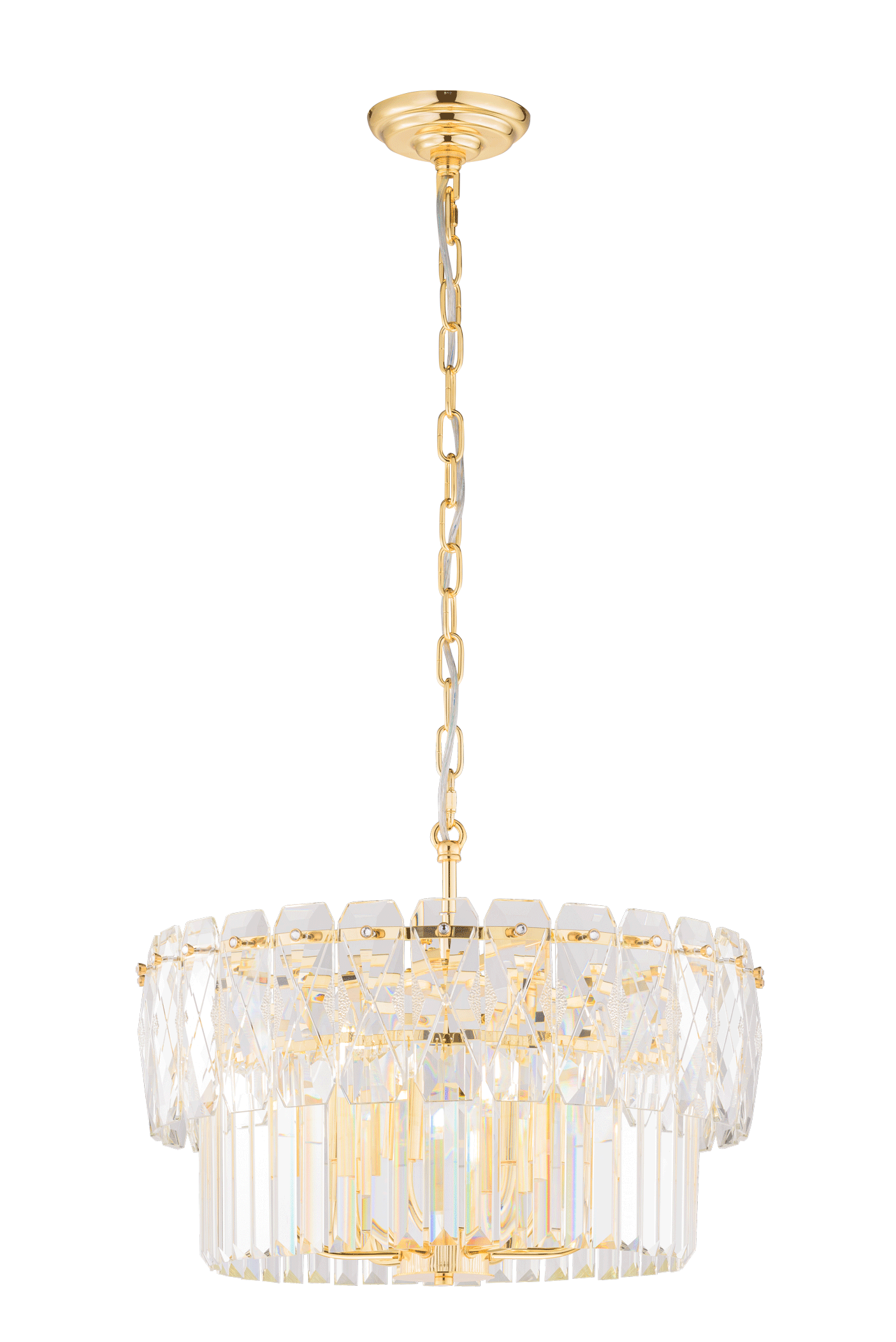 Люстра 500*300, 6*E14, 40W NewRgy Cristallo L17-ф500 H GOLD, H GOLD