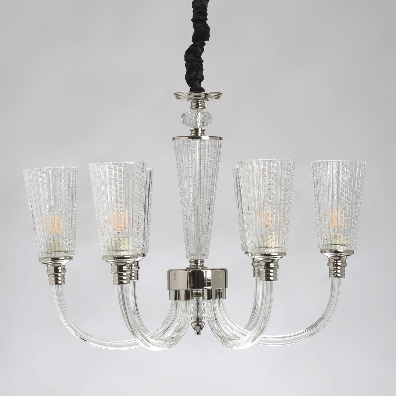 Люстра 60*145 см, 6*E14 никель MW-Light Альгеро 285012306