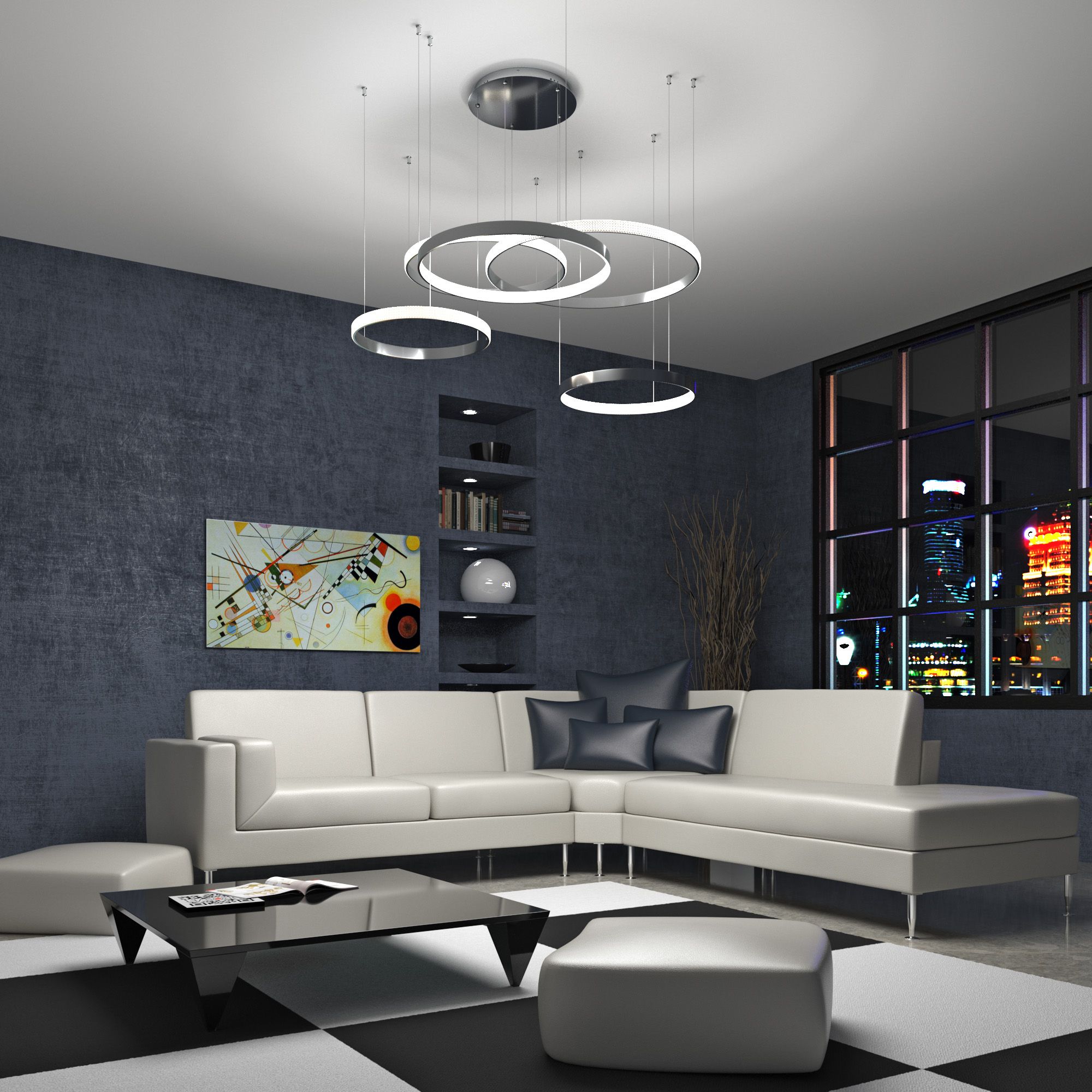 Светильник 128*142*110 см, *LED, 160W, 3300;4200;6500 Eurosvet Posh 90175/5, хром