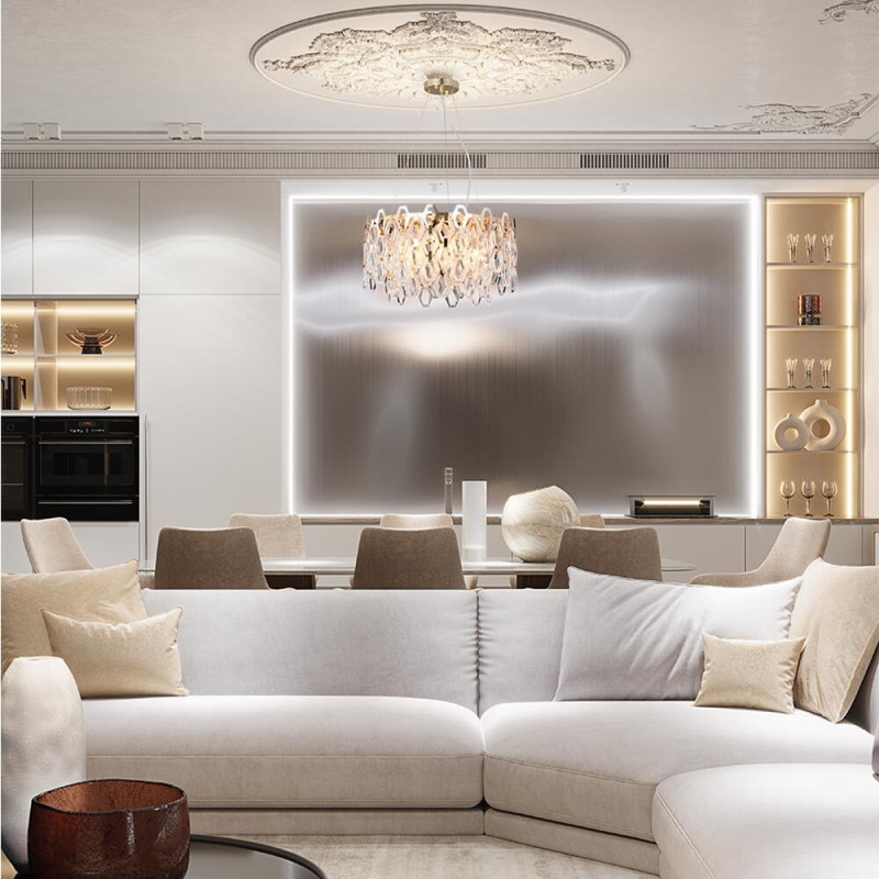Светильник 55 см, Maytoni Tissage MOD490PL-09G, золото