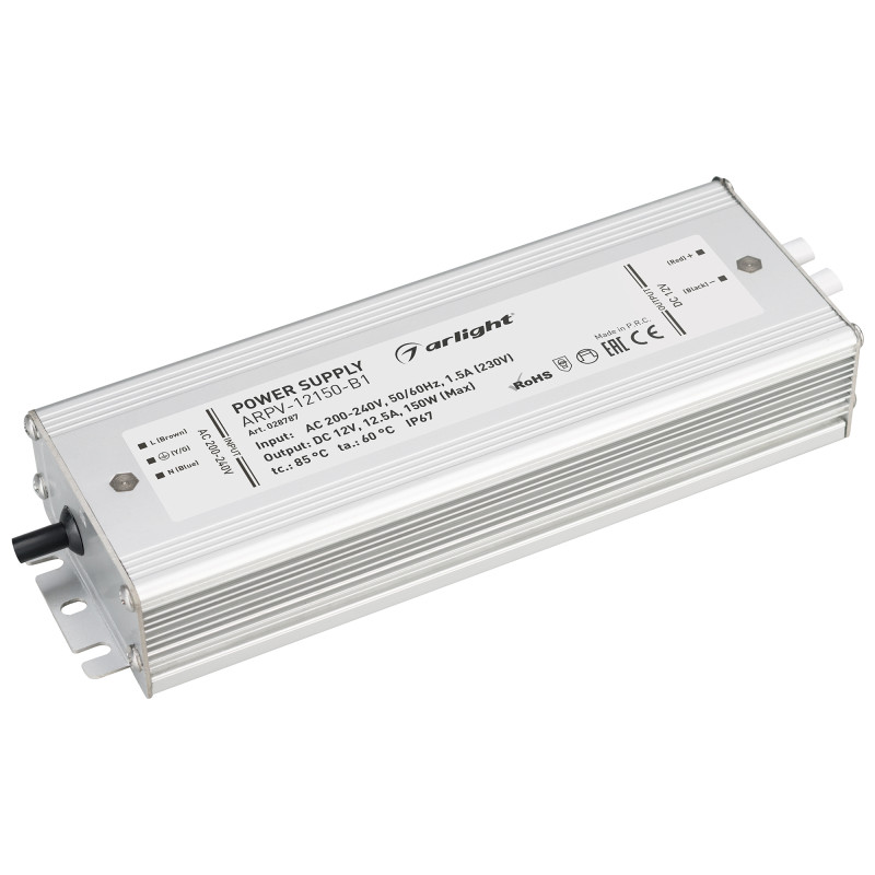 Блок питания для светодиодной ленты Arlight 028787 20,2*6,7*3,4 см.