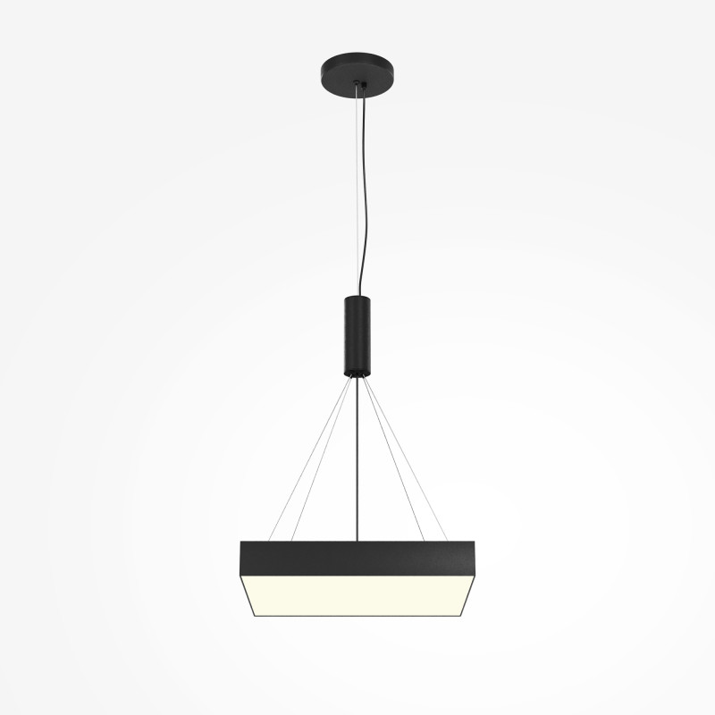 Светильник 40 см, 45W, 3000K, Maytoni Zon C032CL-45W3K-SQ-B, черный