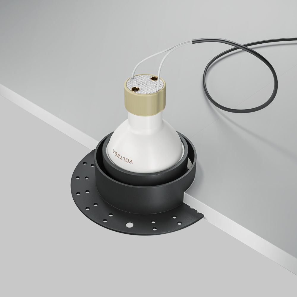 Встраиваемый светильник 10*3 см, вр 7 см, 1*GU10*10W, K, Maytoni Share DL126-GU10-TRS-B, Черный