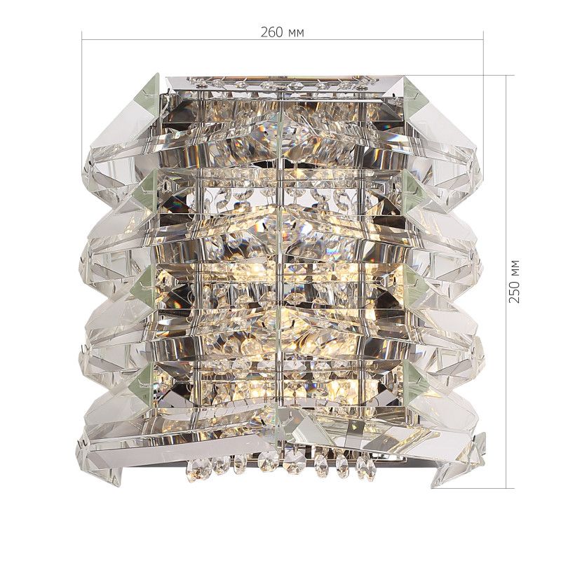 Бра *26*25 см, 2*E14*40W, ST-Luce STROZZI SL6137.101.02, никель