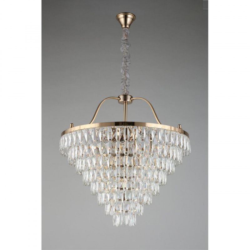 Каскадная люстра 70*95-180 см, 13*E14, 40W, Aployt Gerta APL.725.13.13, золотой