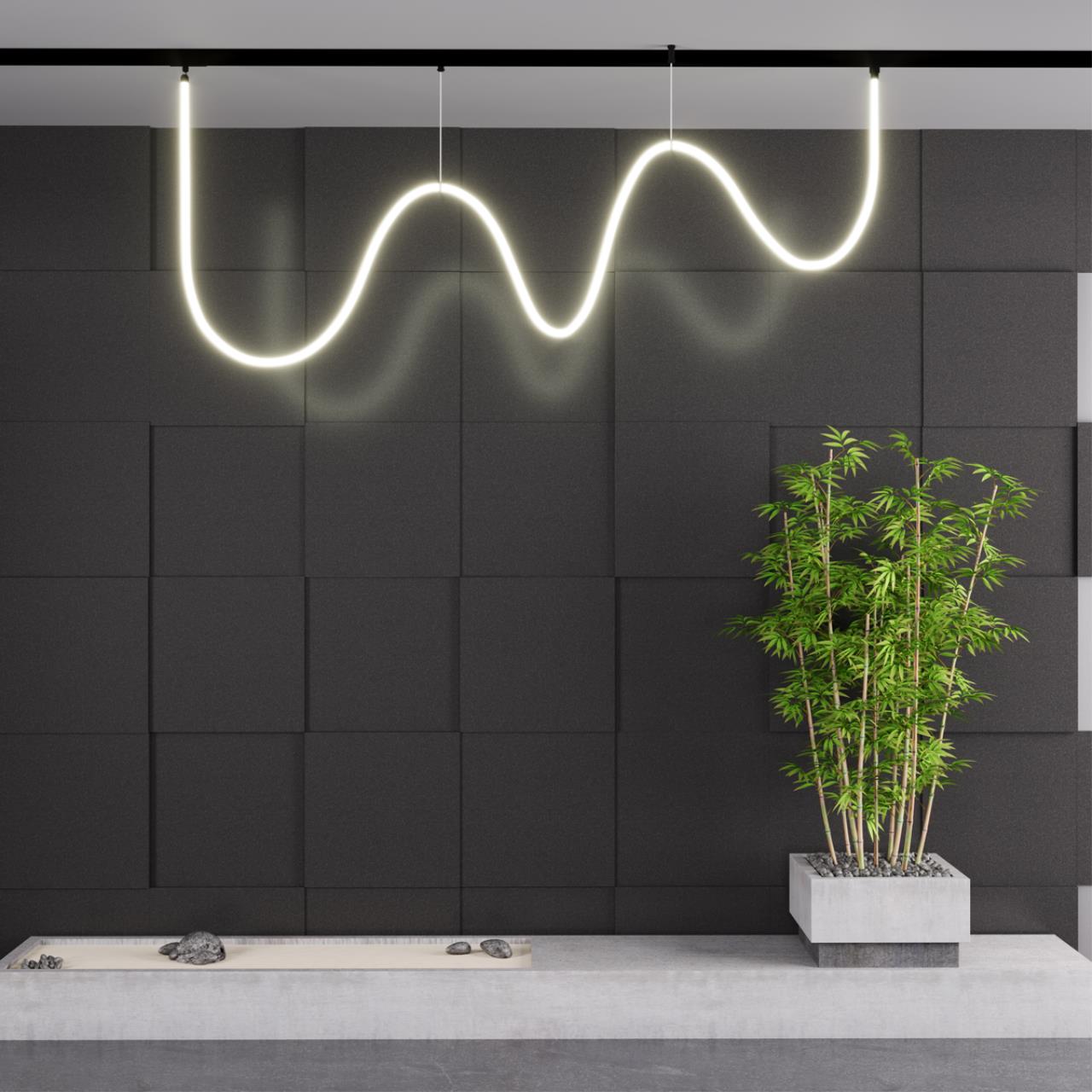 Трековый светильник 200*1,6*1,6 см, LED*1*25W, 3000 К, Novotech 359139 Ramo Konst, черный