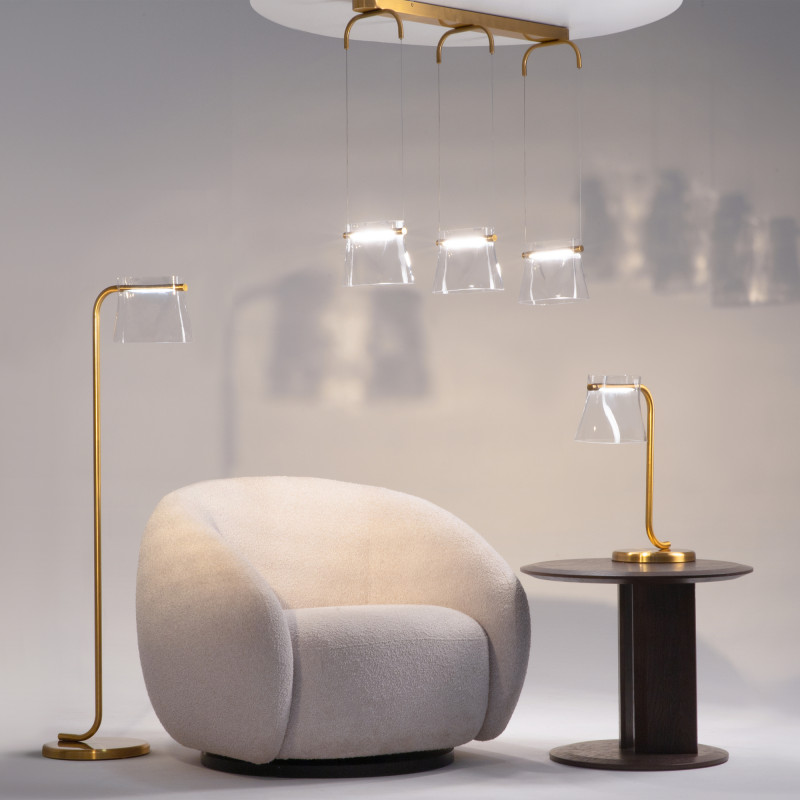 Настольный светильник 22*41*48,5 см, LED 8W 3000K Maytoni Modern Cabaret MOD170TL-L8BS3K латунь