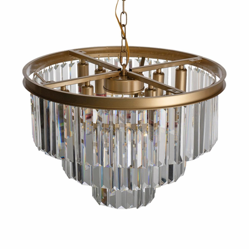 Подвесная люстра Loft IT Prism Clear 10019/500C, диаметр 50 см, золото