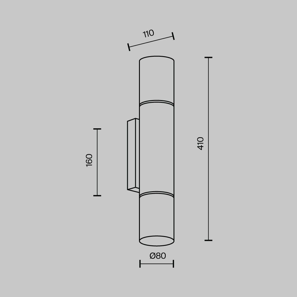 Настенный светильник MODESTYLE MS.106.400 BS бронза