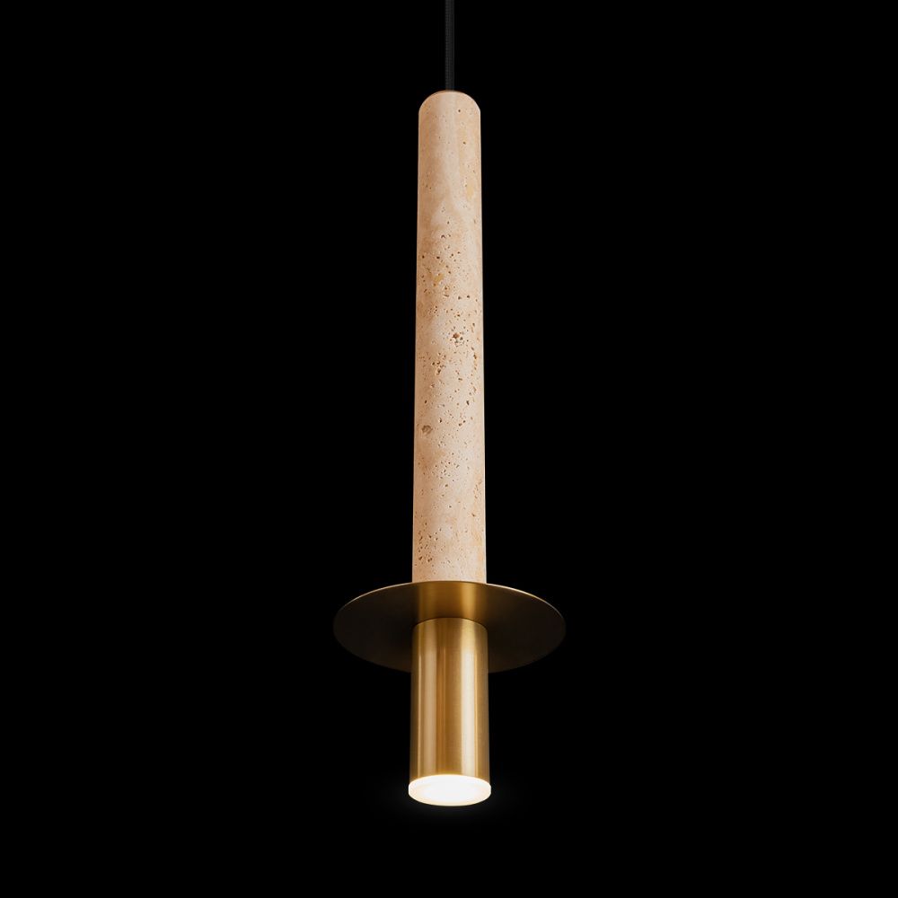 Подвесной светильник 13 см, Loft IT Everest 10583B Bronze, бронза-травертин