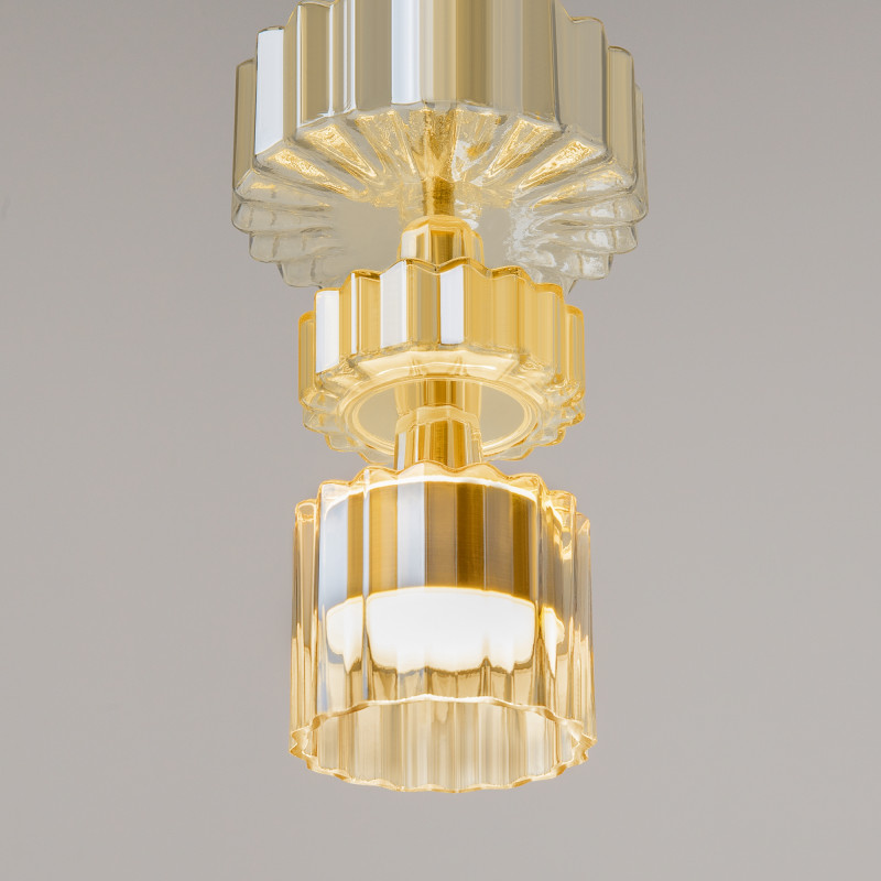 Подвесной светильник 15*15*360 см LED, 12W, 3000К, Maytoni LEVEL MOD253PL-L18BS3K3 латунный