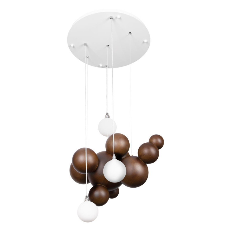 Светильник 50 см, 33W, 3000K, Loft It 10161 Dark wood, белый