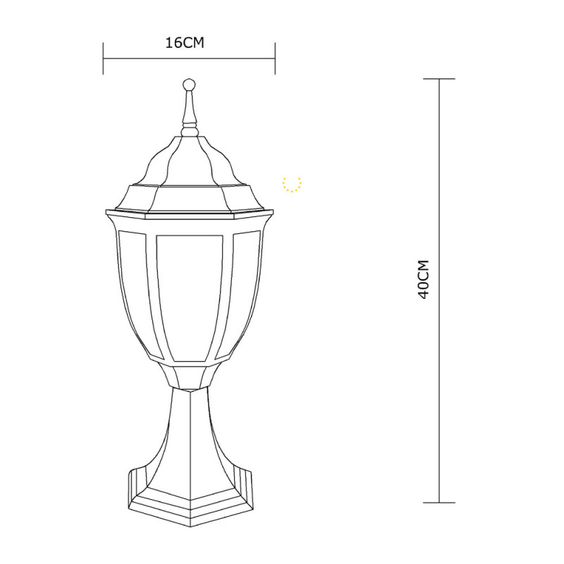 Уличный светильник 16 см Arte Lamp A3151FN-1BN черный