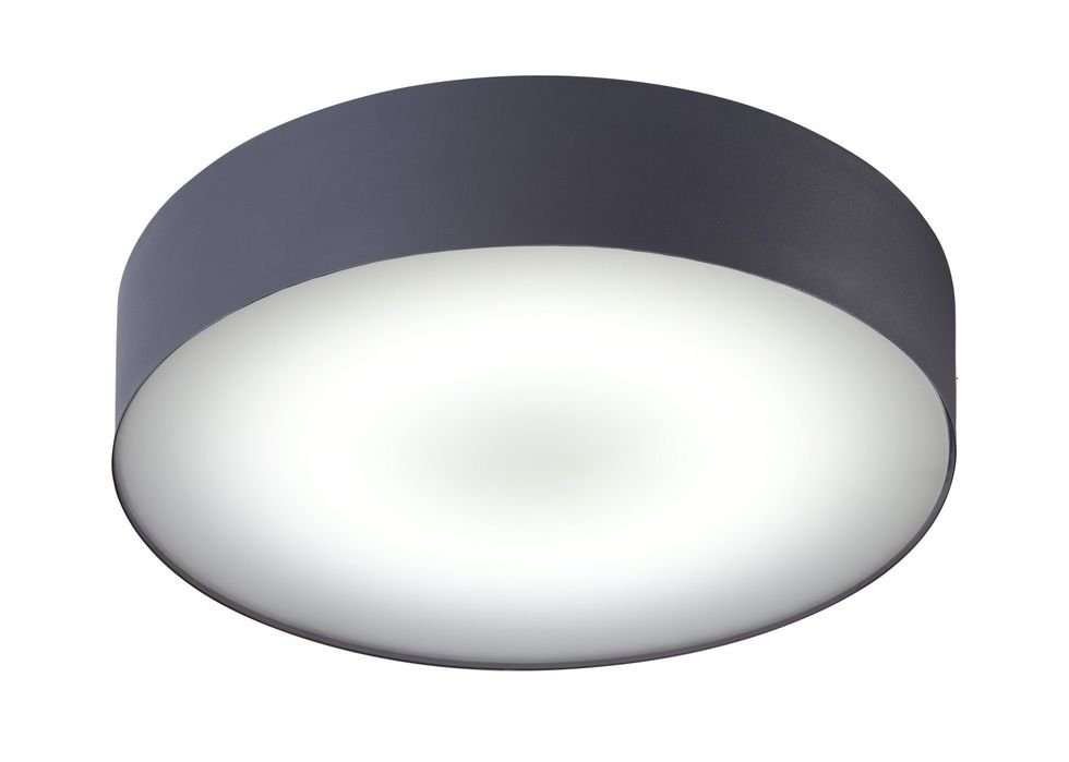 Светодиодный потолочный светильник для ванной комнаты Nowodvorski 6727 Arena, диаметр 40 см, 36xLEDx0,5W, 4000К, графит/белый