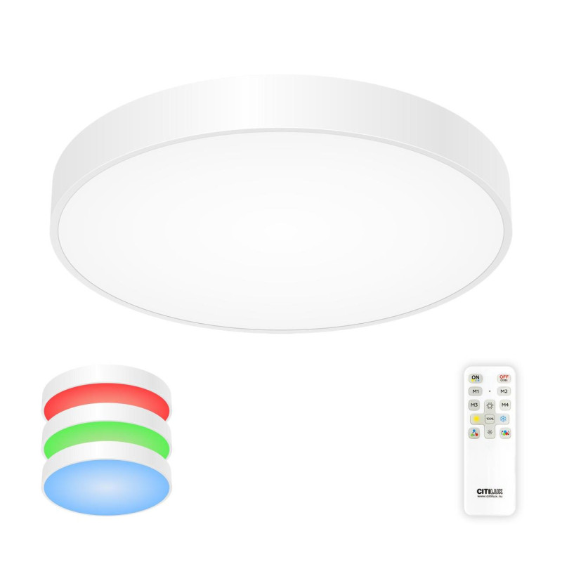 Светильник 50 см, 95W, 3000-5500K, 7600Lm, 26 м2 Citilux Купер CL72495G0 RGB, белый