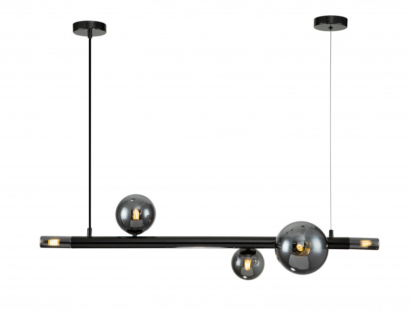 Подвесной светильник 1000*220*245/1420 мм, 5*G9 чёрный Indigo Canto V000239, 11026/5PL Black