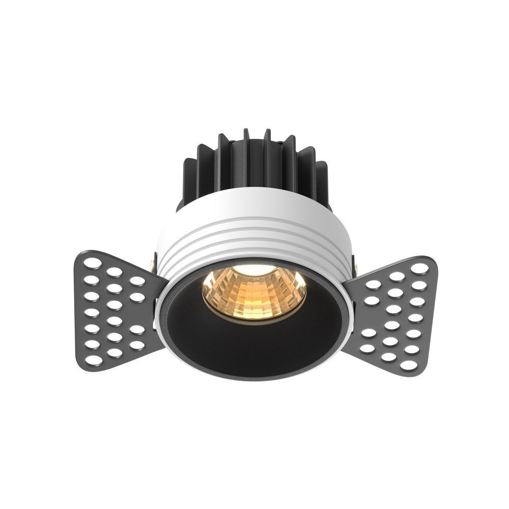 Встраиваемый светильник 9,6-5,3 см, LED*7W, 2700K, Maytoni Round 60° DL058-7W2.7K-TRS-B, Черный