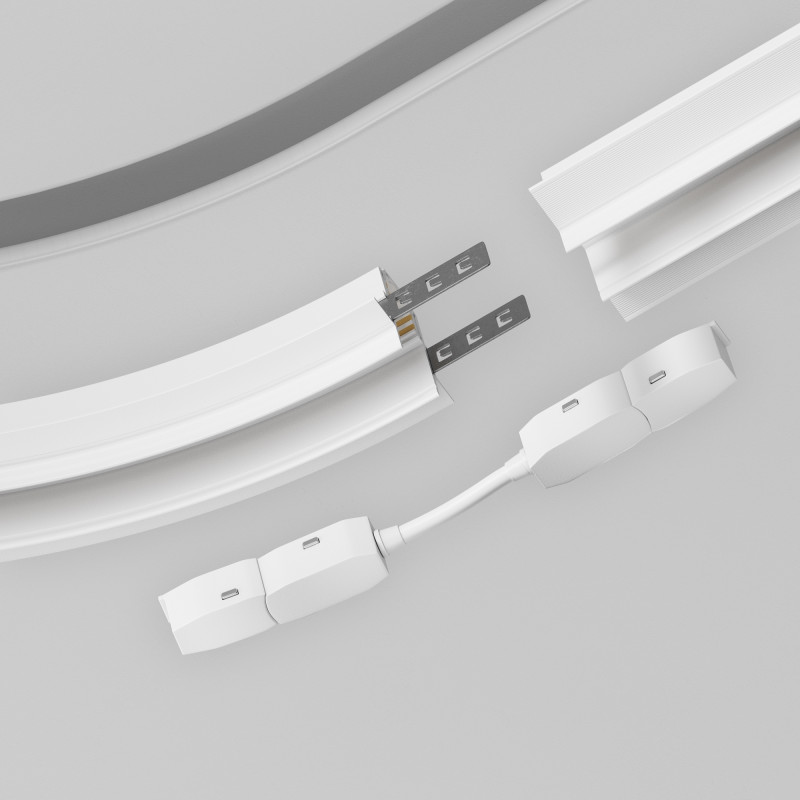 Комплектующие для трековой системы 1,6*18,9*1,8 см, - -W, К, Белый Maytoni Accessories for tracks Exility TRA034CS-W
