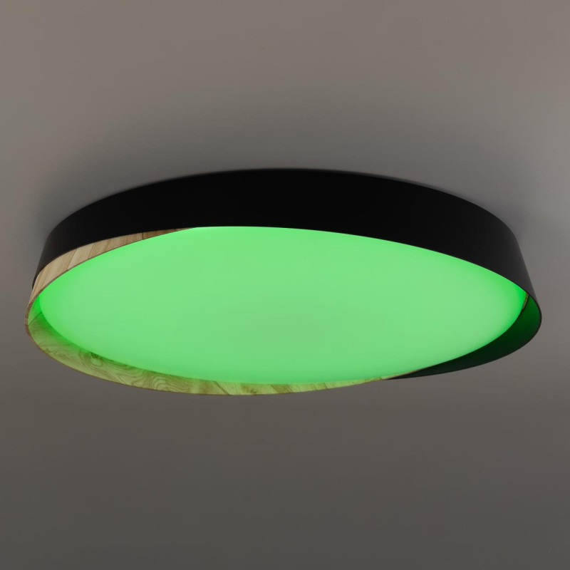 Светильник 52 см, 68W, 3000-5500K, 5800Lm, 21 м2 CL754451G BONNY Черный+Клен LED с пультом