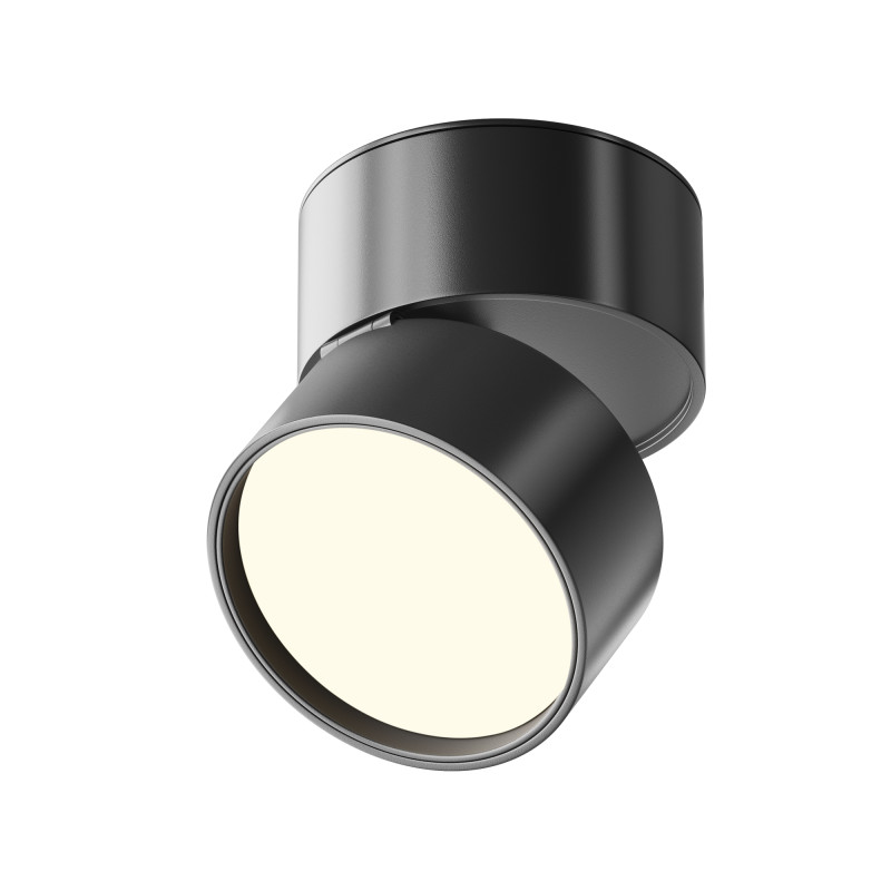 Накладной светильник 8,5*8,5*8 см, LED, 12W, 4000К, Maytoni Technical ONDA C024CL-12W4K-B-1 черный